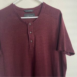 Wings + Horns Heather Short Sleeve Henley Tee T Shirt